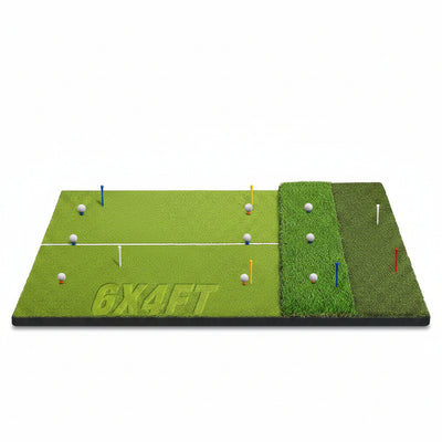 Golf Hitting Mat 6X4Ft Golf Mats Practice Indoor Outdoor with 20Mm EVA Base Golf Practice Mat with 9 Hitting Holes Ideal for All Levels