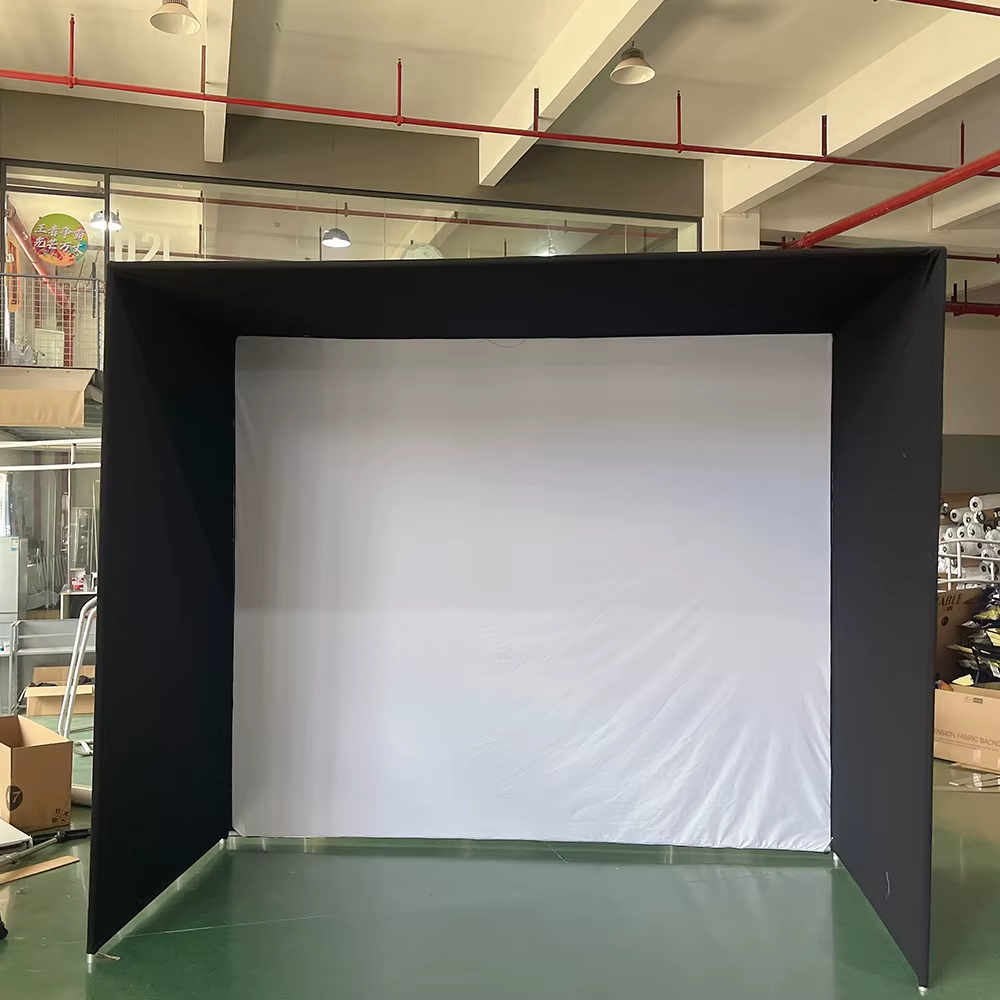 10/12/14Ft Outdoor Golf Training Simulator Cage Sports Practice Golf Simulator Enclosure with Impact Netting and All Poles