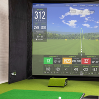 Golf Simulator Enclosure Built for Indoor Practice, Professional Impact Screen, 7 Size Options, Side Barriers