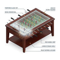 42” Foosball Coffee Table, Soccer, Accessories Included by — How It Works