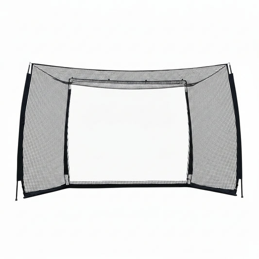 Golf Practice Hitting Net with HD Simulator Screen and Target Cloth, 10X8 FT Golf Driving Net for Indoor, Outdoor, Backyard and Garage with Impact Resistance and Ball Return