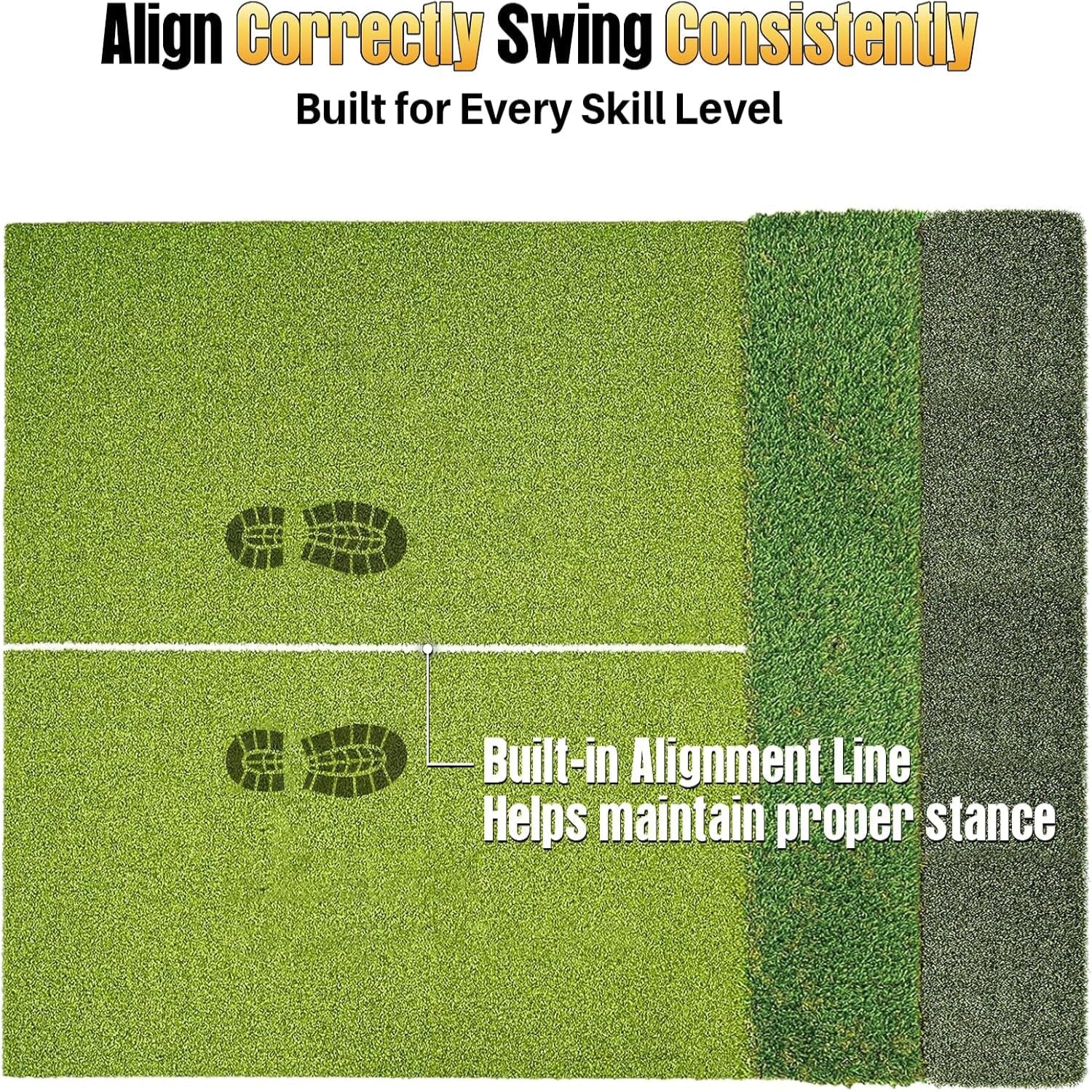Golf Hitting Mat 6X4Ft Golf Mats Practice Indoor Outdoor with 20Mm EVA Base Golf Practice Mat with 9 Hitting Holes Ideal for All Levels