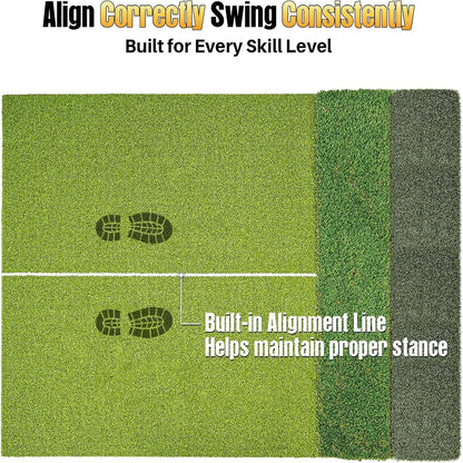 Golf Hitting Mat 6X4Ft Golf Mats Practice Indoor Outdoor with 20Mm EVA Base Golf Practice Mat with 9 Hitting Holes Ideal for All Levels