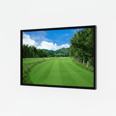 Golf Simulator Impact Screen, 3D Air Mesh Impact Screen for Golf Training Indoor/Outdoor, HD Projector Screen for Home Hitting Practice with Grommet Holes & Bungee Cords