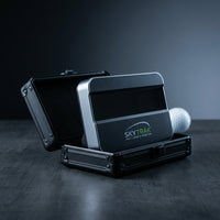 Golf Launch Monitor and Golf Simulator with Metal Protective Case — Studio Shot
