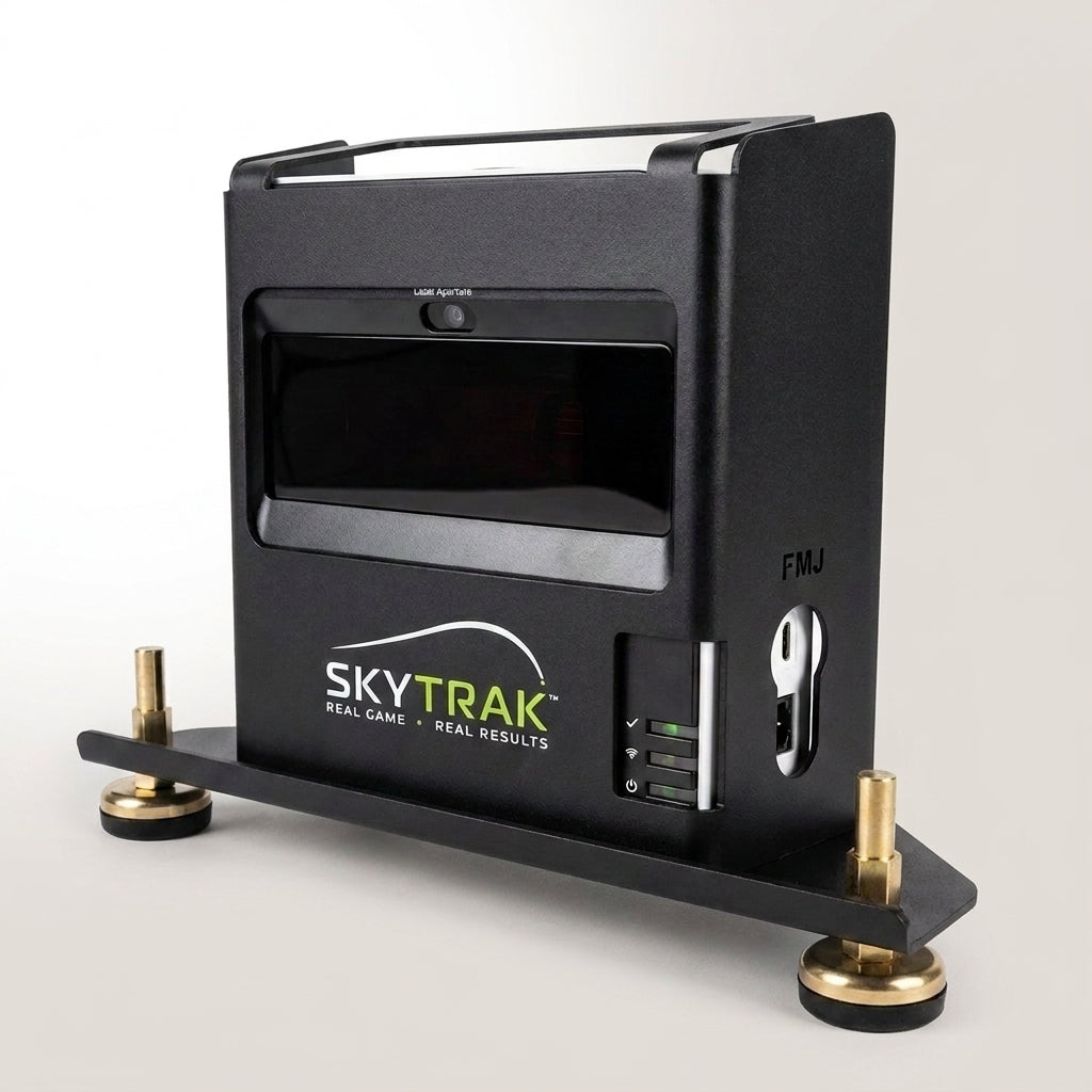 Golf Launch Monitor and Golf Simulator with Metal Protective Case — Studio Shot