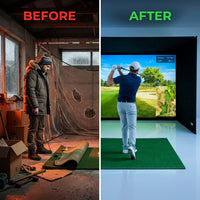 Simbox Golf Simulator Enclosure - 7 Sizes Available — Before & After