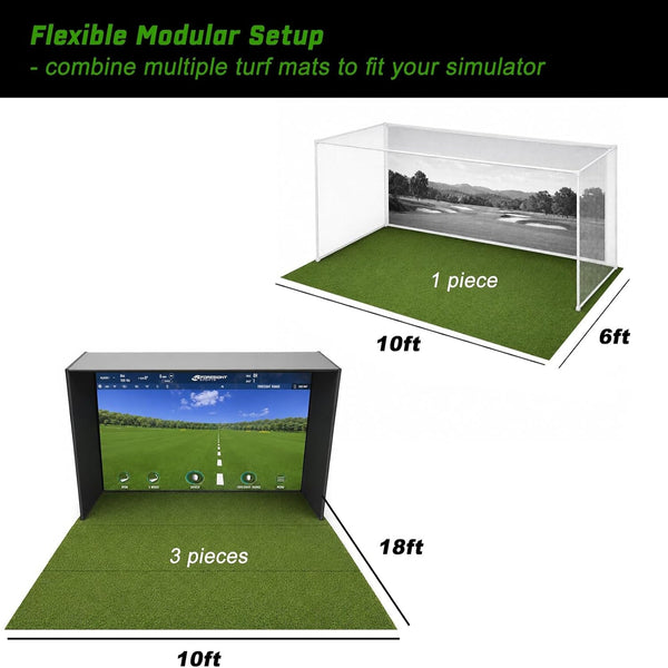 Golf Simulator Turf Flooring, Golf Mat for Indoor, Golf Simulator Accessories, Putting Turf