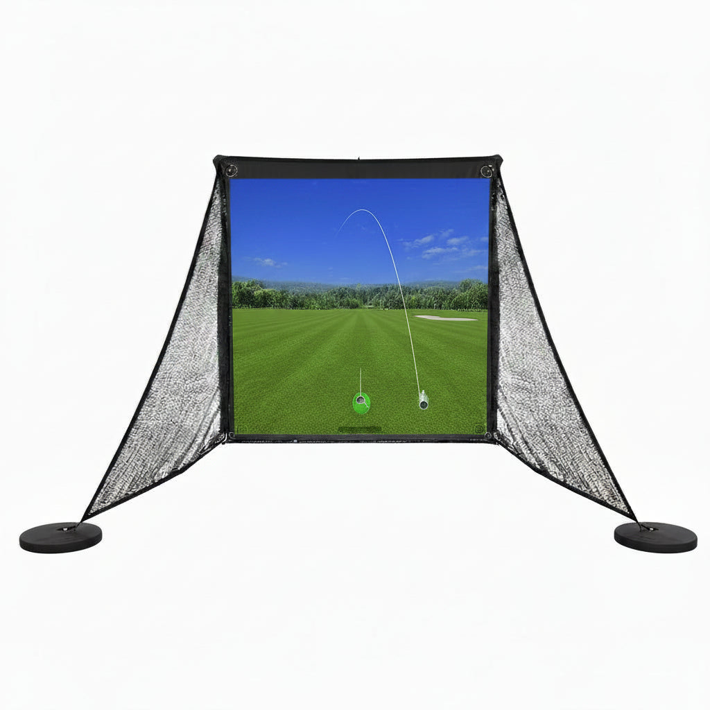 Golf Simulator Impact Screen with Black Double Layer Blackout Cloth Shank Side N